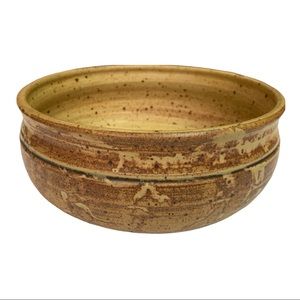 VTG Connie Pike Pottery Stoneware Bowl Serveware Dish Rustic Boho Signed